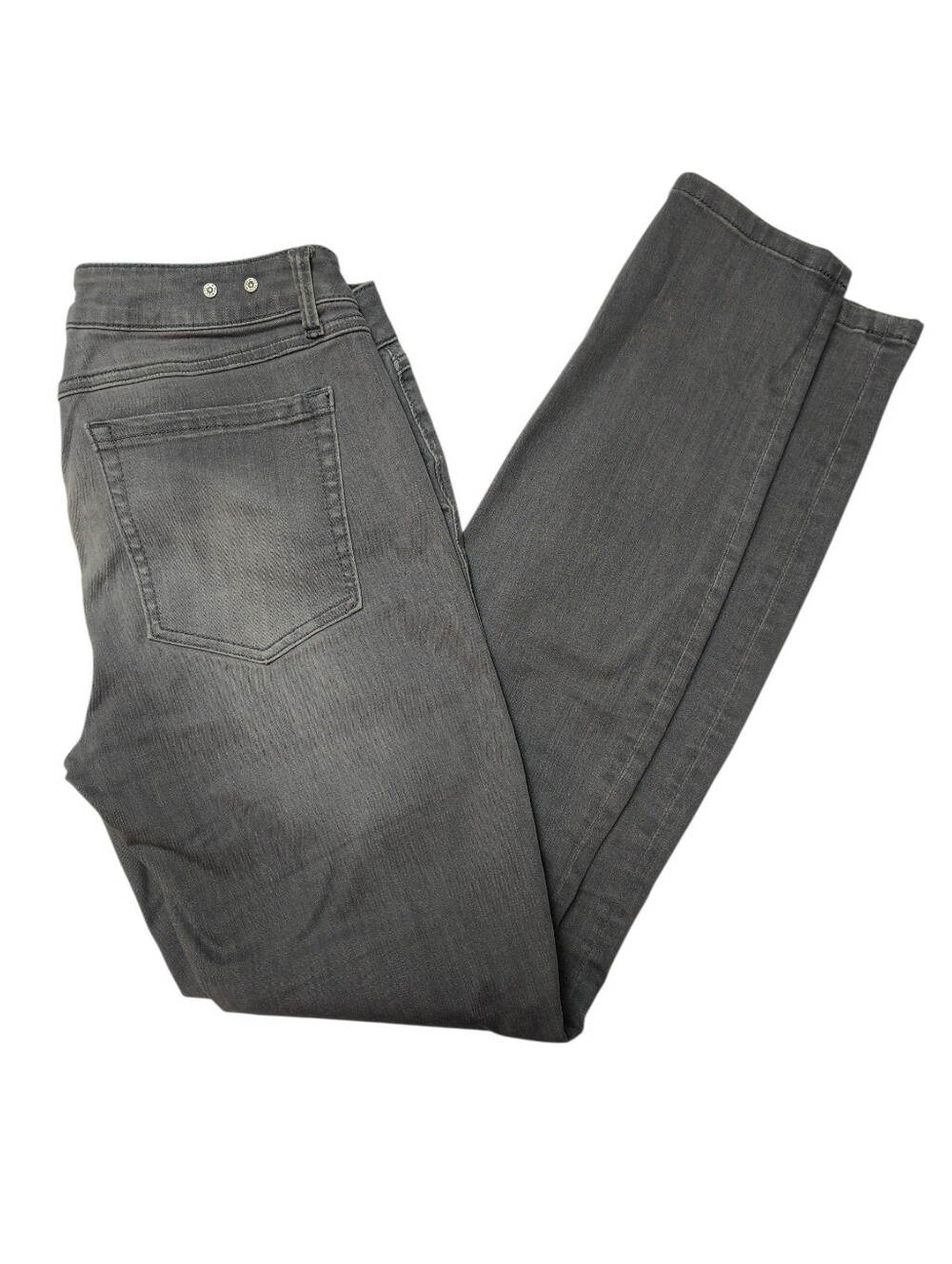 CAbi Style #5167 Skinny Jeans With Faux Front Zipper Pockets Size 6